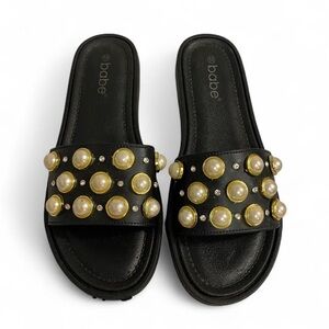 Babe Slides With Embedded Pearls